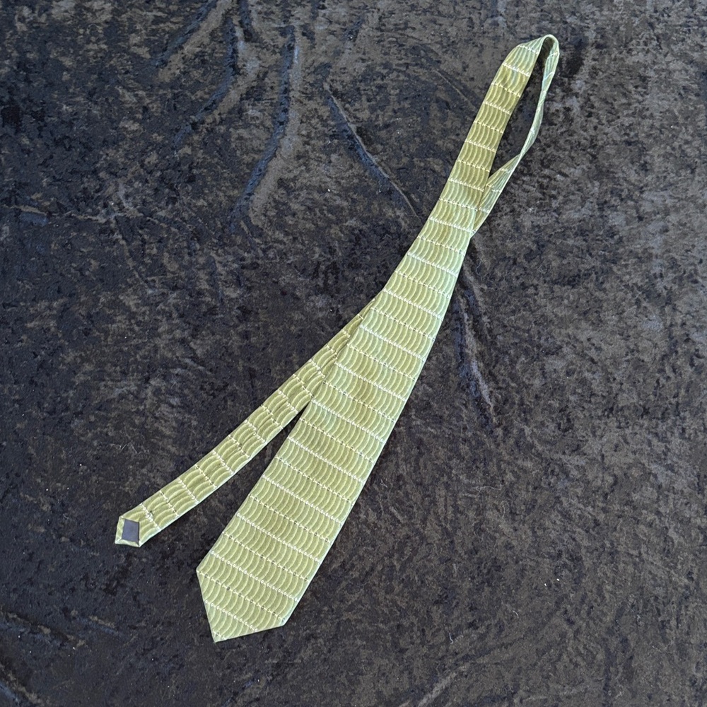 Green Patterned Men's Tie